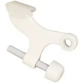 White Hinge-Pin Doorstop – Adjustable Floor-Mount Stop For Interior Doors 1