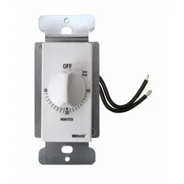 White In-Wall Switch Timer – 30-Minute Mechanical Countdown 1