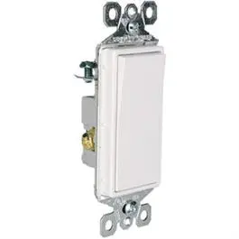White Lighted 3-Way Decorative Switch – Grounded, 15-Amp, 120-Volt 1