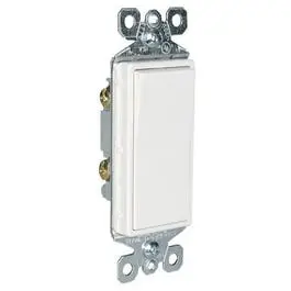 White Lighted Decorative 3-Way Switch – Single-Pole, 15A, 120V 1