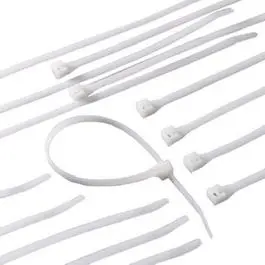 White Nylon Cable Ties – 4-Inch Length, 40-Pack 1