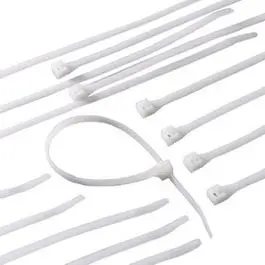 White Nylon Cable Ties – 6-Inch Length, 100-Count Pack 1