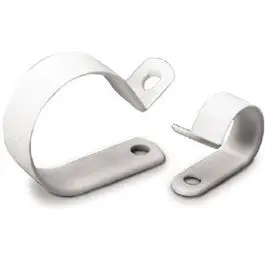 White Plastic Cable Clamps – 3/8-Inch Inner Diameter, 15-Pack 1