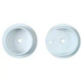 White Plastic Closet Rod Socket Kit 1
