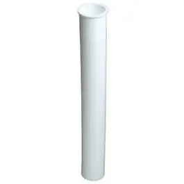 White Plastic Flanged Kitchen Drain Tailpiece – 1.5" Od × 12" 1