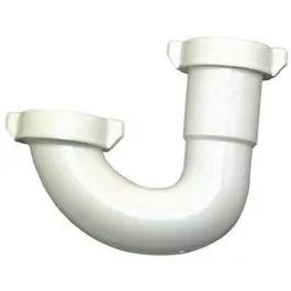 White Plastic J-Bend Drain Fitting – Compatible With 1.25" And 1.5" O.D. Tubes 1