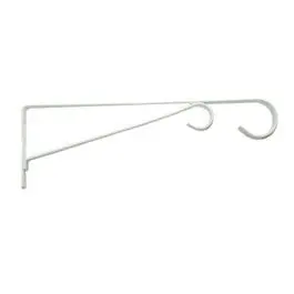White Powder-Coated Steel Hanging Plant Bracket – 12-Inch 1