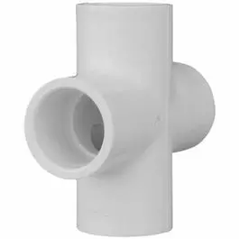 White Pvc Pipe Cross Fitting – 1-Inch Slip Connection (4-Way) 1