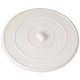 White Rubber Flat Suction Sink Stopper With Secure Seal 1
