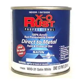 White Satin Enamel Paint – 1/2-Pint, Interior & Exterior Grade 1