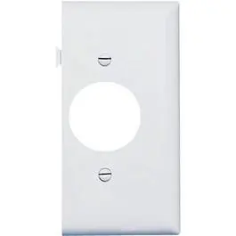 White Single-Gang Nylon Sectional Wall Plate – Outlet Configuration 1