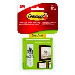 White Small Picture Hanging Strips – 12-Pack 1