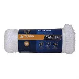 White Smooth Nylon Rope – 7/32-Inch Diameter, 50-Foot Length 1