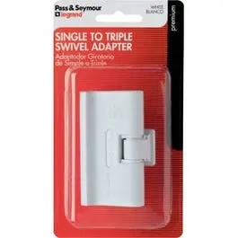 White Swivel Triple Outlet Adapter – 15-Amp Power Splitter 1
