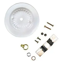 White Traditional Canopy Kit – 5" Diameter, 7/16" Center Hole 1