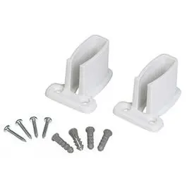 White Wall-Mount Shelf Bracket Set – 2-Pack, Adjustable Support 1