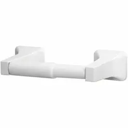White Wall-Mount Toilet Paper Holder – Modern Single-Roll Fixture 1