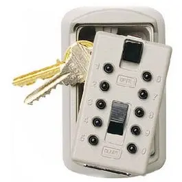 White Weather-Resistant Lock Box Key Safe For Outdoor Use 1