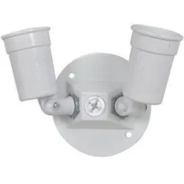 White Weatherproof Double Lampholder For Outdoor Lighting Fixtures 1