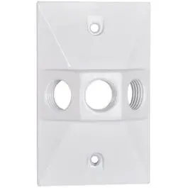 White Weatherproof Rectangular Lampholder Cover 1