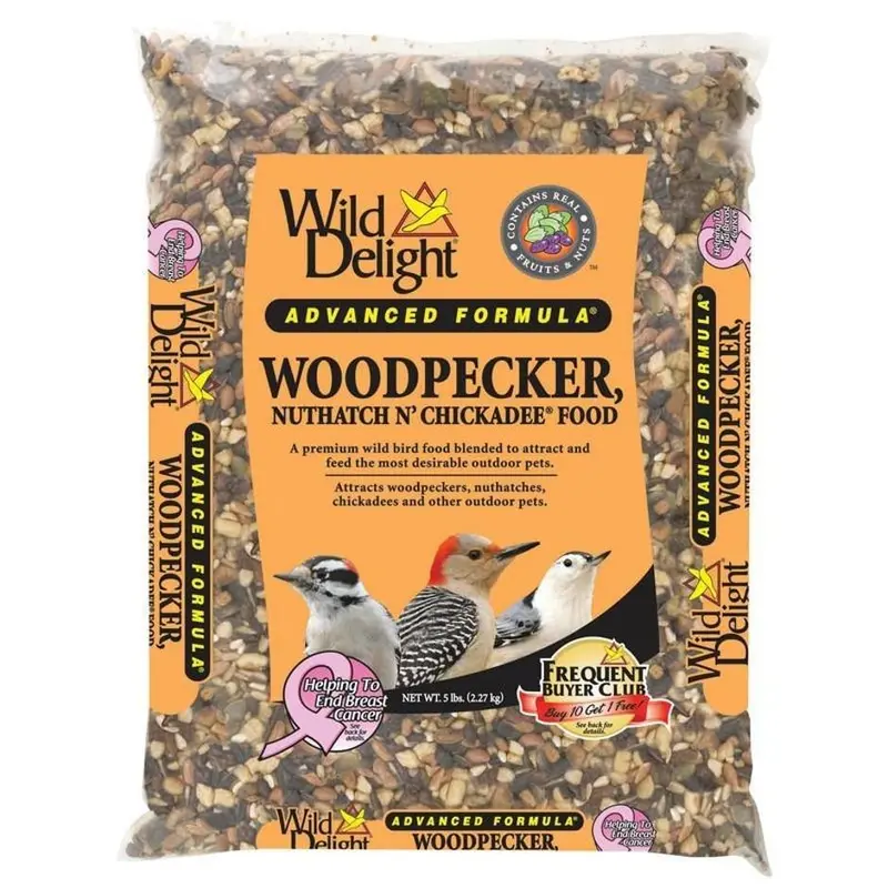 Wild Delight Woodpecker & Nutcracker Bird Food Mix – High-Energy Wild Bird Feed 1