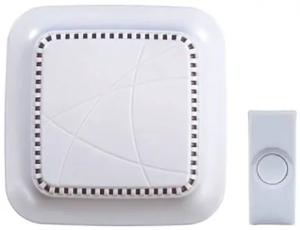 Wireless Doorbell Kit In White With Chime And Receiver 1