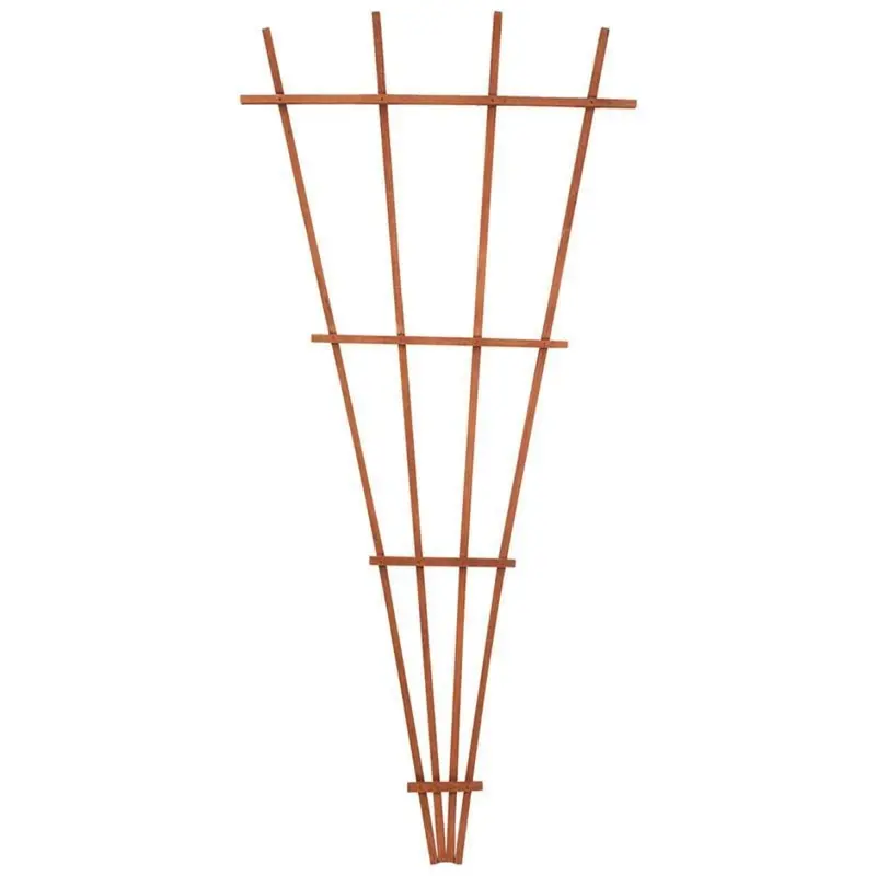 Wooden Fan-Shaped Garden Trellis For Climbing Plants 1