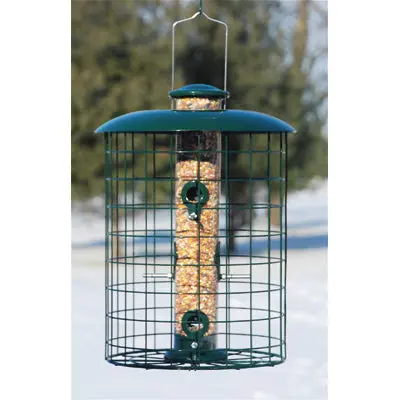 Woodlink Squirrel-Resistant Caged Tube Bird Feeder For Backyard Use 1