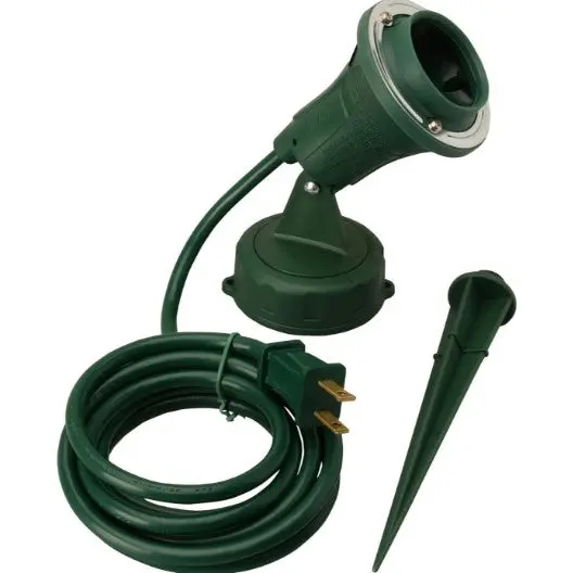 Woods Outdoor Floodlight With Ground Stake – Weather-Resistant Fixture 1