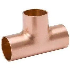 Wrought Copper Tee Fitting – 1-1/4 Inch Diameter 1