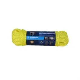 Yellow Diamond-Braid Polypropylene Rope – 3/8" X 100' 1