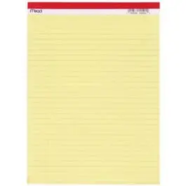 Yellow Legal-Sized Notepad – 8.5 × 11 Inches, College-Ruled, 50 Sheets 1