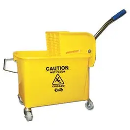 Yellow Mop Bucket System – 21-Quart Capacity With Wringer 1