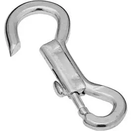 Zinc Bolt Snap Hook – Open Fixed Eye, 7/16-Inch X 4-Inch Length 1
