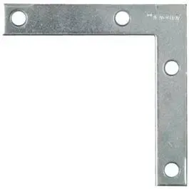 Zinc Flat Corner Brace Set – 4-Pack, 3 In Legs 1