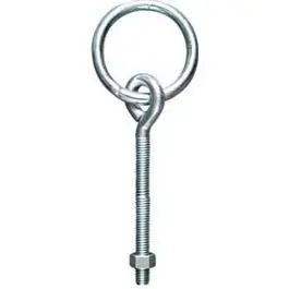 Zinc-Plated Eye Bolt Hitching Ring – 3/8-Inch X 5-1/8-Inch 1