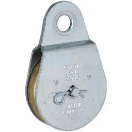Zinc-Plated Fixed-Eye Steel Pulley – 2.5" Diameter 1