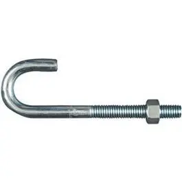 Zinc-Plated J-Bolt – 1/2 In. Diameter X 6 In. Length 1