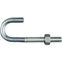Zinc-Plated J-Bolt – 5/16 In. Diameter X 3 In. Length 1