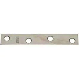 Zinc-Plated Mending Plate Set – 4-Pack, 4 In X 5/8 In 1