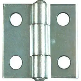 Zinc-Plated Narrow Door Hinge – 1 X 1 Inch (2-Pack) 1