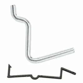Zinc-Plated Pegboard Angle Hook For 1/4-Inch Holes, 1-3/4-Inch, Pack Of 6 1
