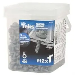 Zinc-Plated Roofing Screws With Washers (#12 X 1", Hex Head, 300-Pack) 1