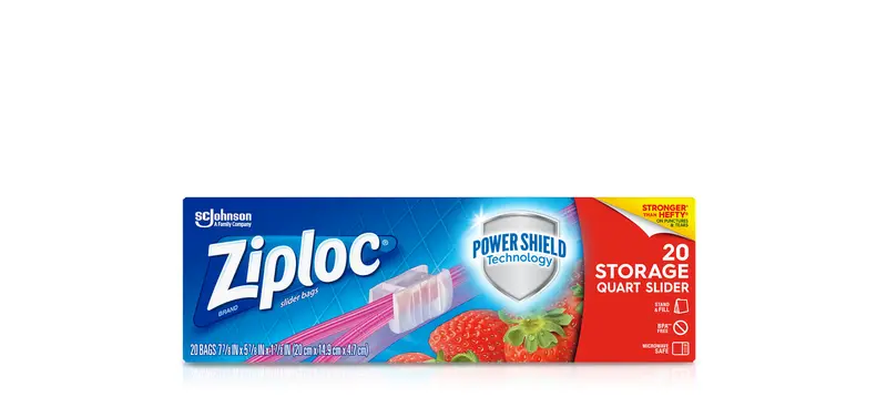 Ziploc Slider Medium Storage Bags – Leak-Resistant, Reusable 1
